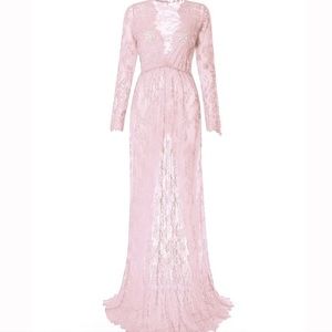 Light Pink Lace Maxi Dress - Maternity